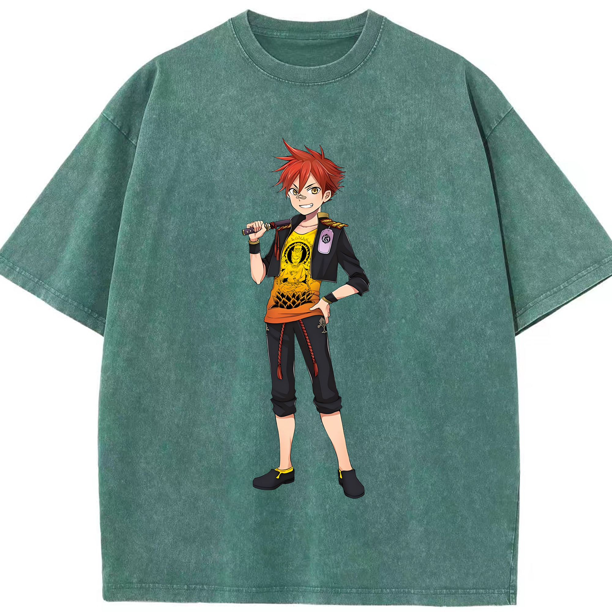 （画像用） 刀剣乱舞 Touken Ranbu 綿100% ヴィンテージ風 半袖Tシャツ（フロントプリント）